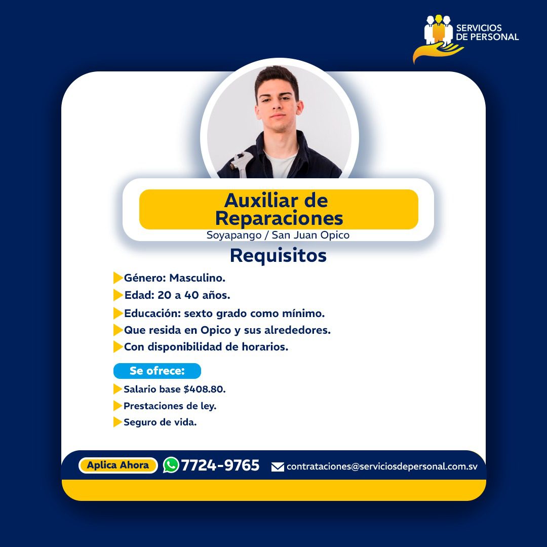 AUXILIAR DE REPARACIONES