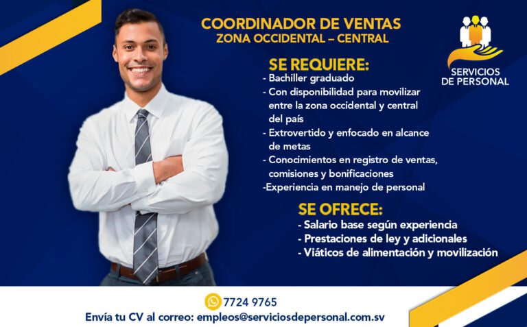 COORDINADOR DE VENTAS