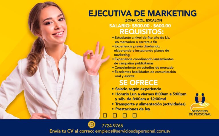 EJECUTIVA DE MARKETING