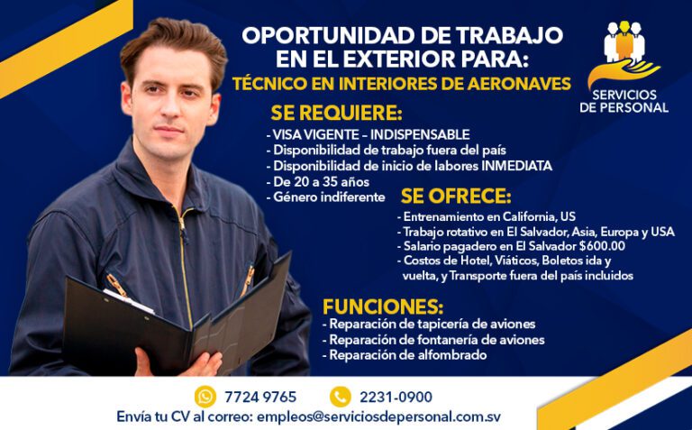 TÉCNICO EN INTERIORES DE AERONAVES