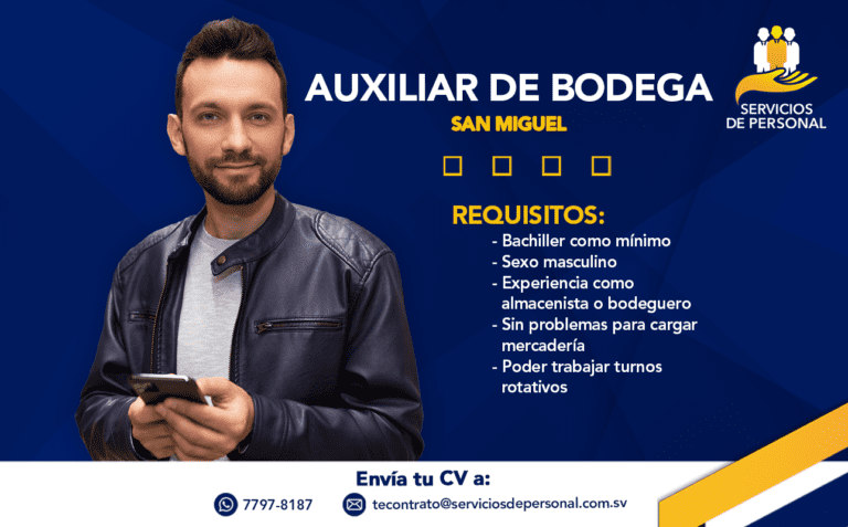 AUXILIAR DE BODEGA