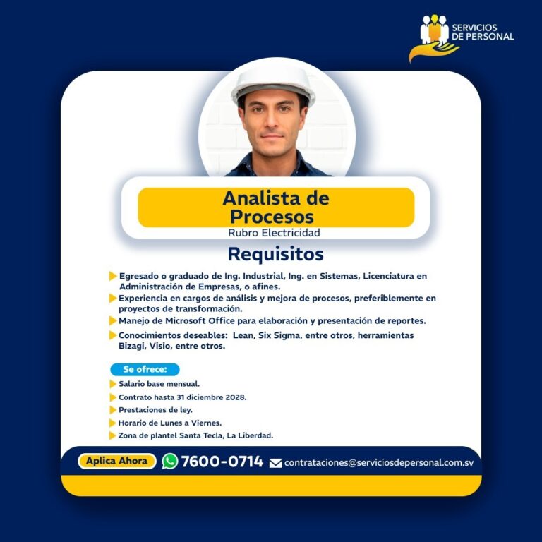 ANALISTA DE PROCESOS